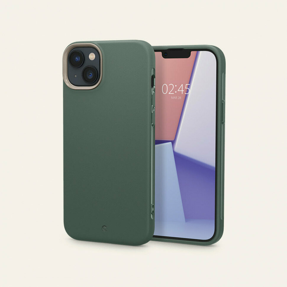 Чехол SPIGEN CYRILL UltraColor c MagSafe для iPhone 14 зеленый (Kale) — фото 1