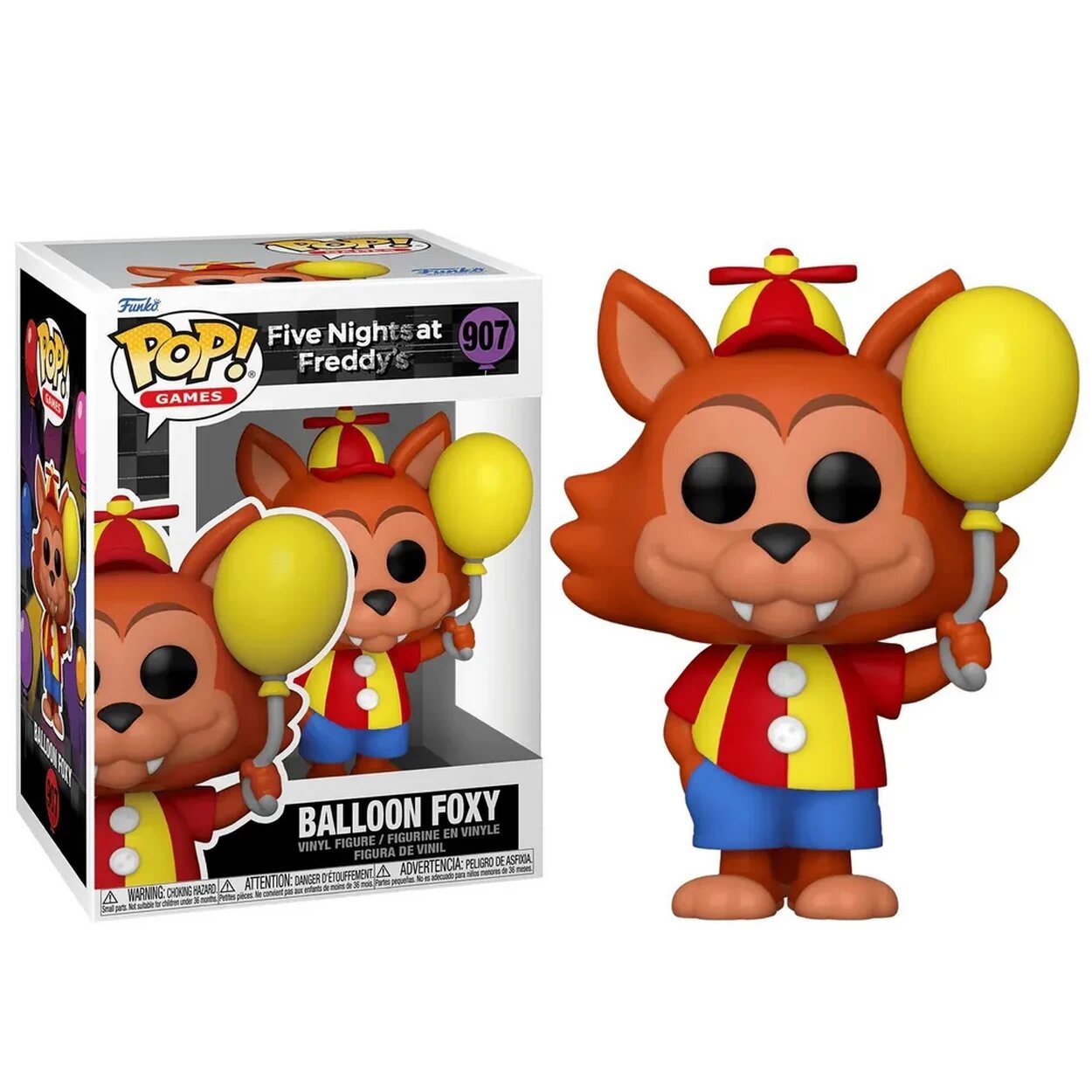 Фигурка Funko POP! Цирковой Фокси с желтым воздушным шариком (Balloon Foxy) #907