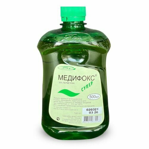 Медифокс Супер средство от вшей, чесоточных клещей, клопов, 500 мл