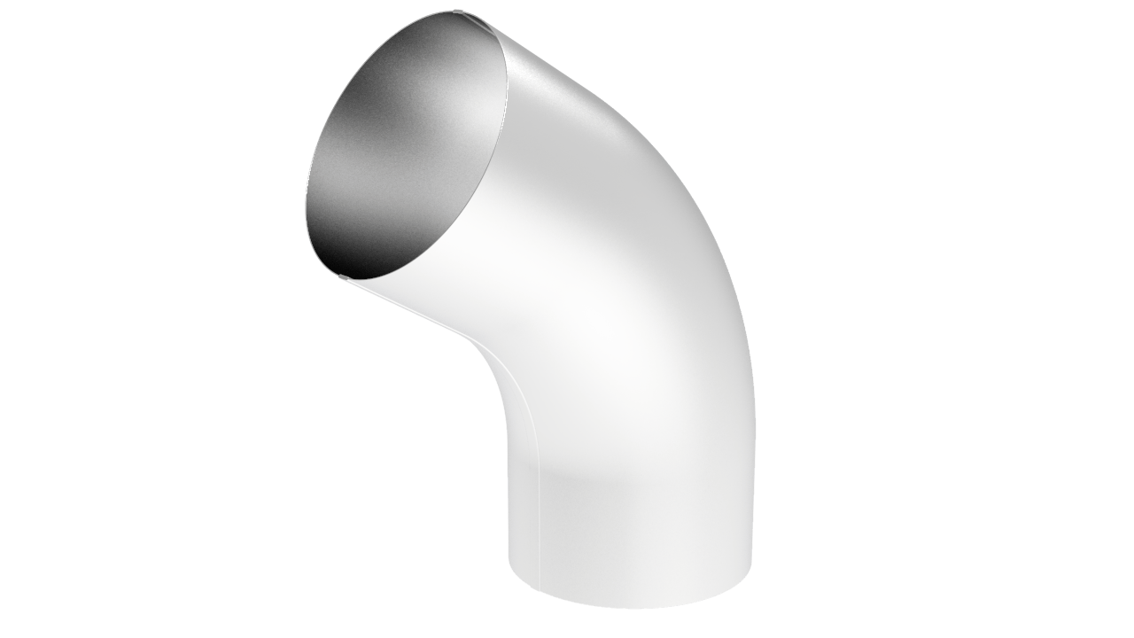 Колено трубы 135 градусов d100 окраш. (RAL 7004) — фото 1