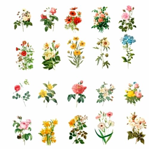 Наклейки Цветы для скрапбукинга, творчества. Voropaeva11