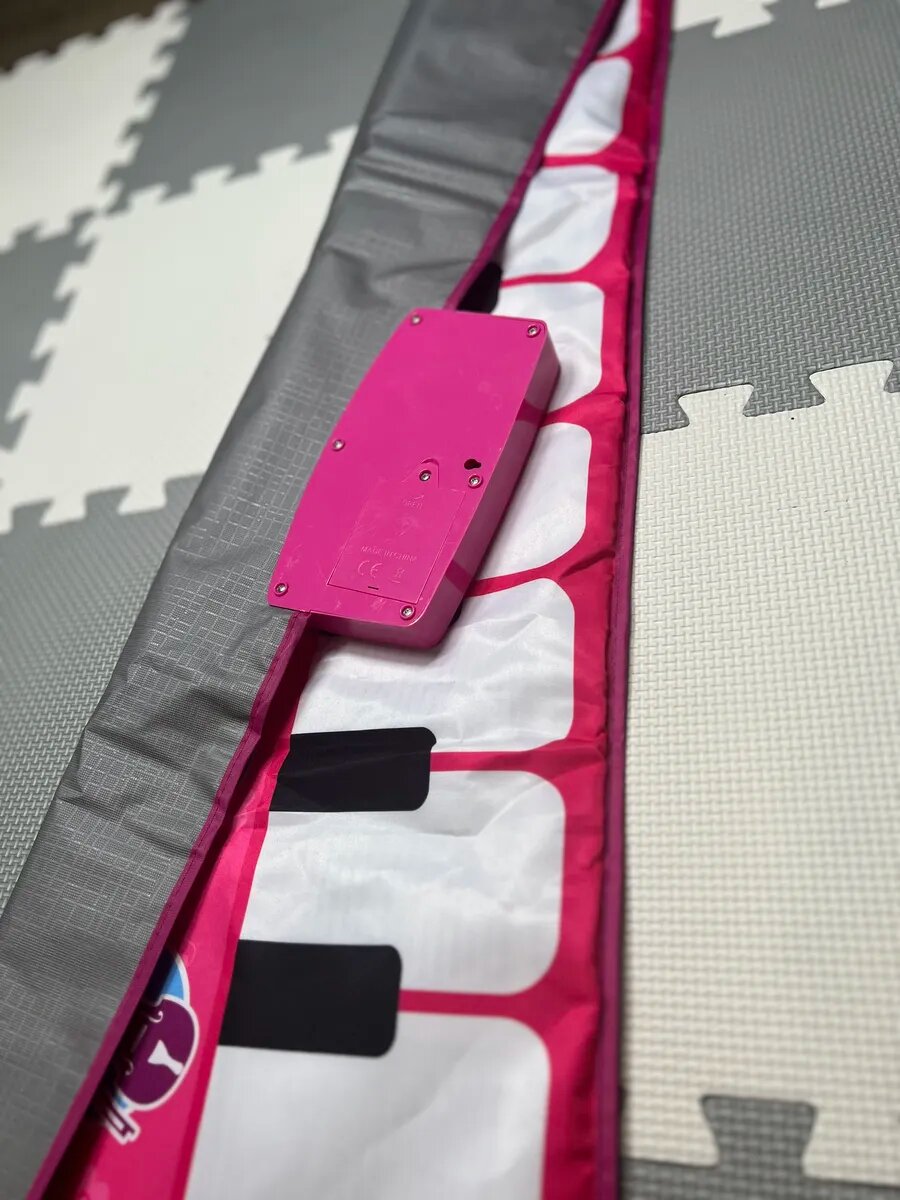 Пианино детское для малышей игровой развивающий коврик для девочек, розовый, 100х36 см — фото 1