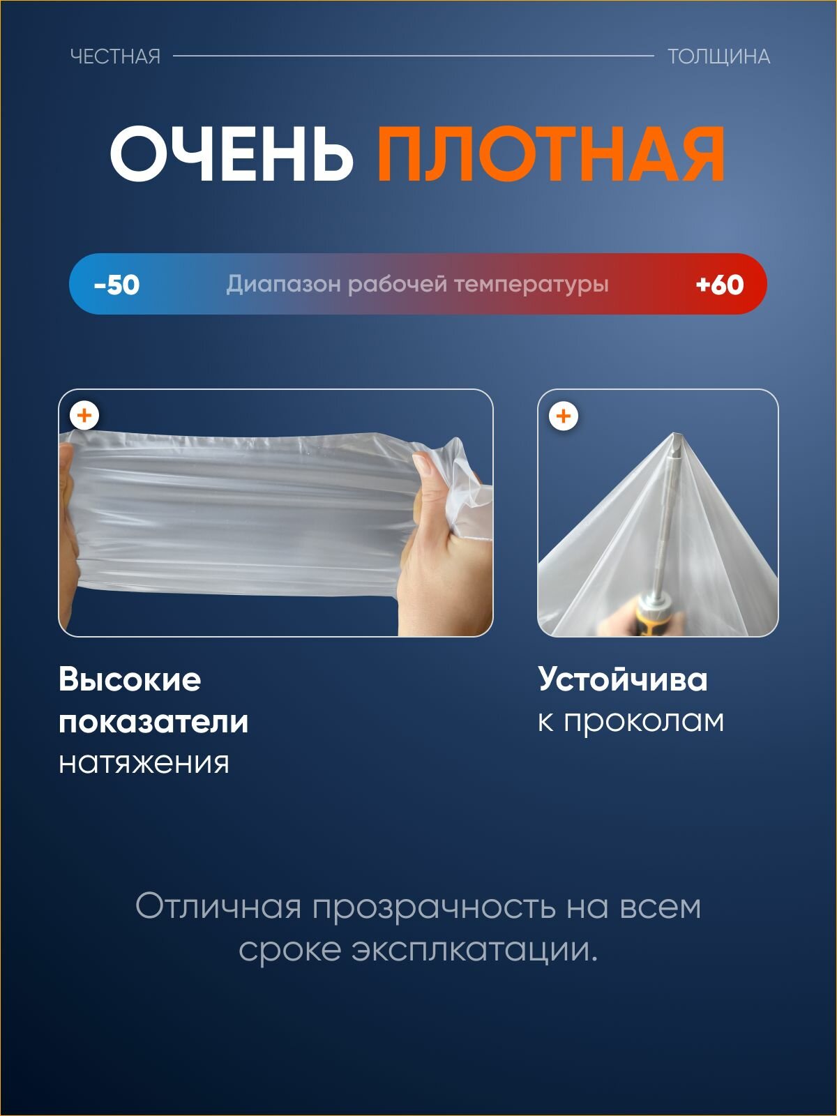 Пленка укрывная для ремонта полиэтиленовая строительная плотная 3м х 3м, 60 мкм — фото 1