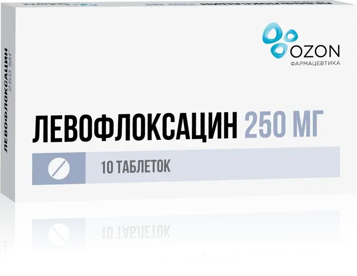 Левофлоксацин таблетки покрыт. плен. об. 250 мг 10 шт
