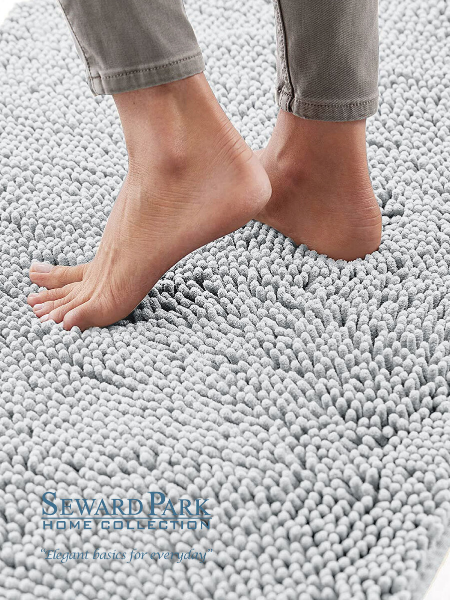 Коврик Seward Park Home 70x120см нескользящий влаговпитывающий серый