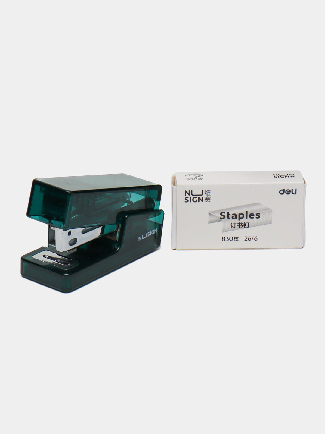 Канцелярский мини-степлер "Deli" Nusign 083F, № 24/6, 12 листов