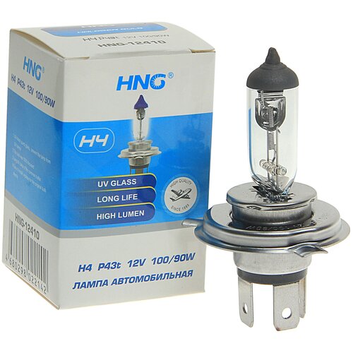 Галогенная лампа H4 (100/90) P43t 12V 1 шт., HNG-12410/Автолампы