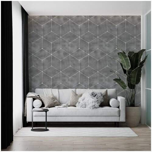 Фотообои флизелиновые с виниловым покрытием Luxury Walls AM03803G Геометрия 300х270 см 7425₽