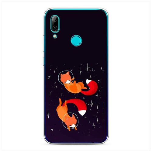 фото Силиконовый чехол "лисы космонавты" на huawei p smart 2019 / хуавей п смарт 2019 case place