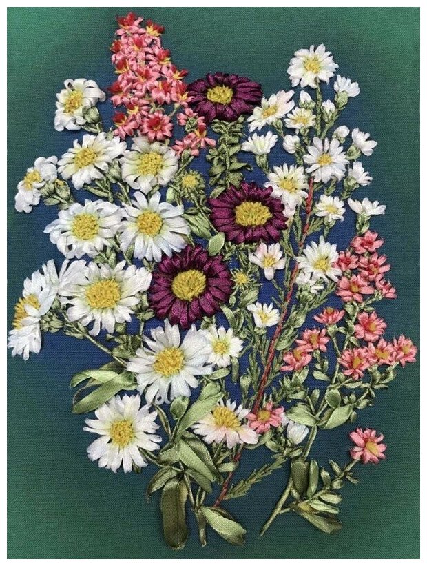 Набор Полевые цветы вышивка лентами 18,5х25,5 Каролинка КЛ(Н)-4003 18,5х25,5 Каролинка КЛ(Н)-4003