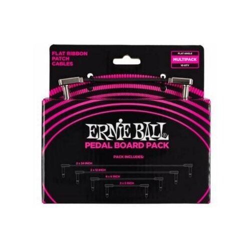 Набор кабелей соединительных Ernie Ball 6224, цвет: черный