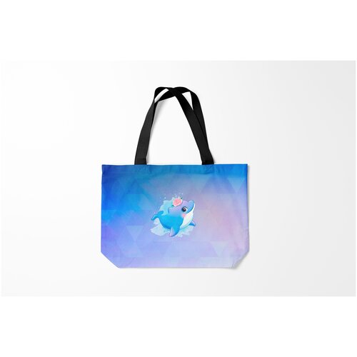 фото Сумка-шоппер / 46х35 см / морские жители / дельфины и киты дельфинчик burnettie