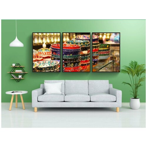 фото Набор модулных постеров для интерьера "огни, красивая, сувенир" 60x90 см. в тубусе, без рамки lotsprints