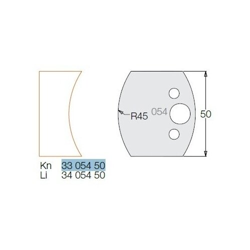 Нож для фрезы Dimar (Димар) 3305450 мультисистема HSS галтель R45 50x20x4