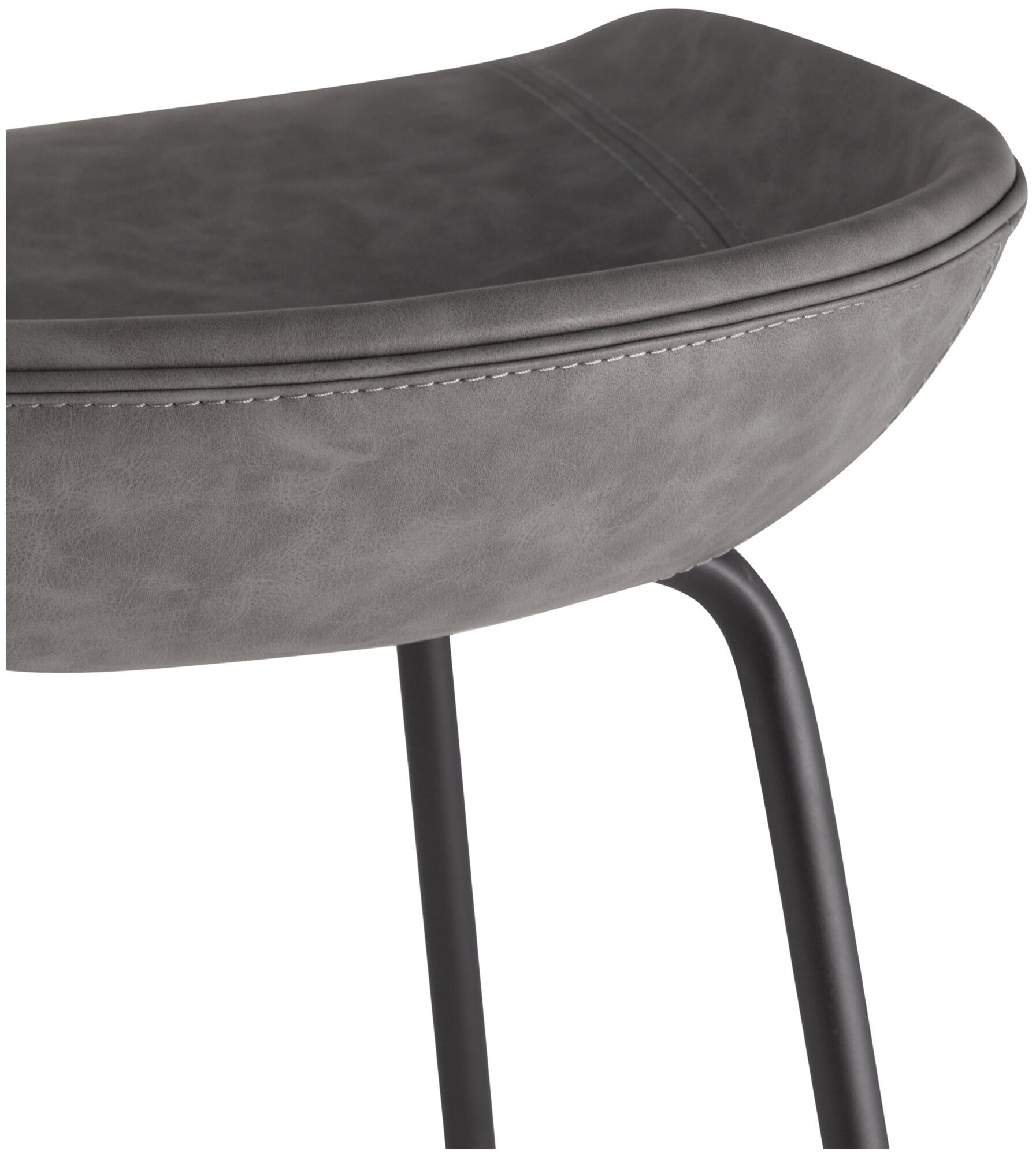 Стул барный Турин, коричневая экокожа, черные ножки Stool Group - фото №5