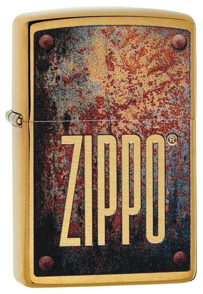 Зажигалка ZIPPO 29879 Rusty Plate Design - фотография № 1