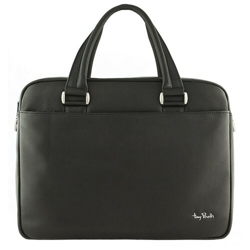 фото Мужская кожаная бизнес-сумка tony perotti 563291-1/1 черный
