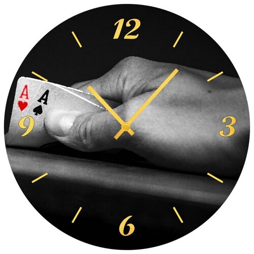 фото Svs настенные часы svs 3501657 два туза