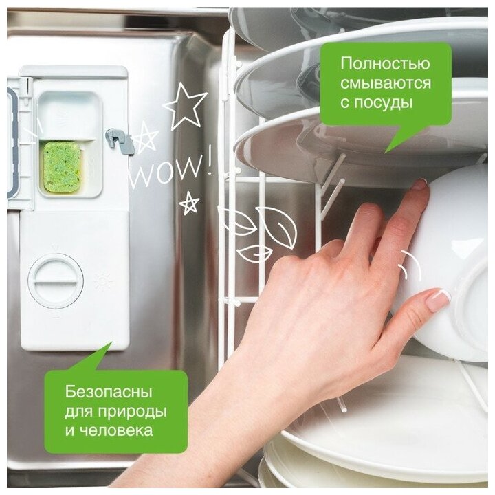Таблетки для посудомоечных машин Synergetic бесфосфатные экологичные, 55шт - фотография № 20