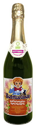 Детское Шампанское волшебное Виноград-Персик 0,75 л