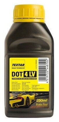 Тормозная жидкость DOT 4 LV (025L) TEXTAR 95006000