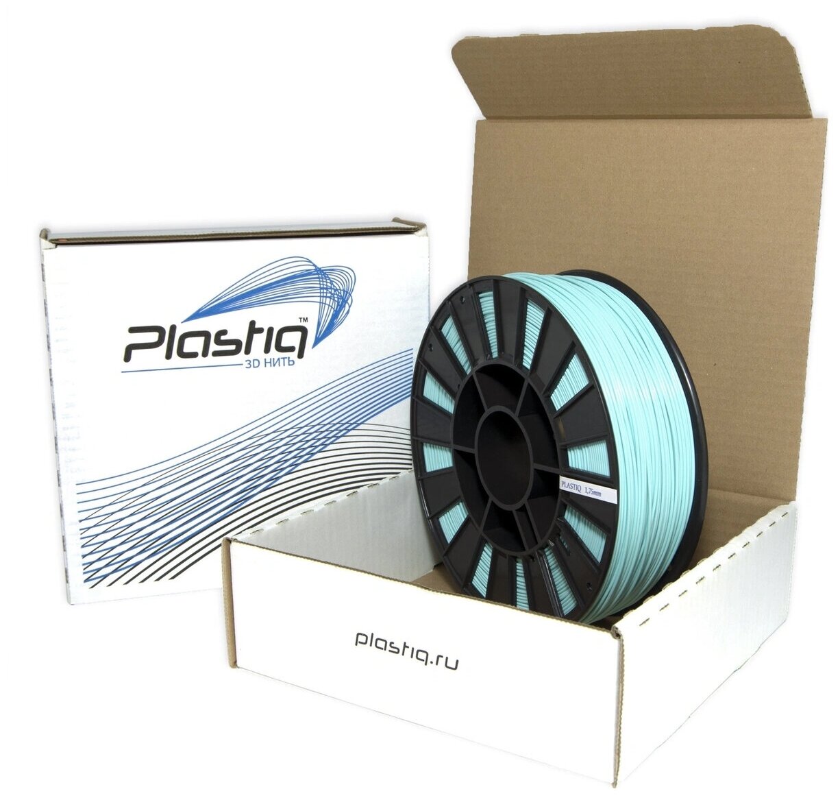 Пластик ABS для 3D принтера Лазурный Plastiq, 1.75мм, 400 метров