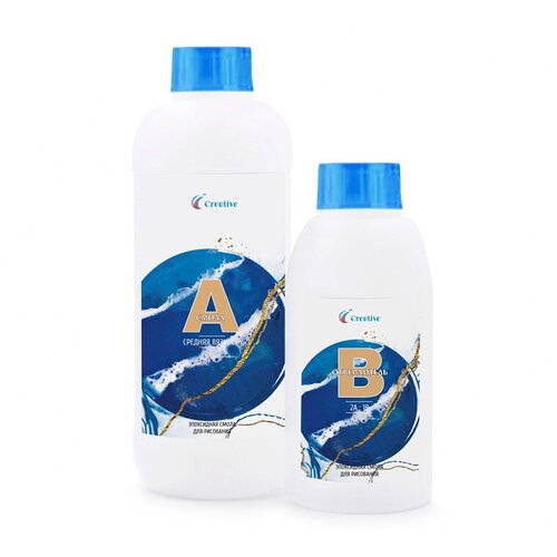 Прозрачная эпоксидная смола для рисования Creative (средней вязкости), 1,5 кг