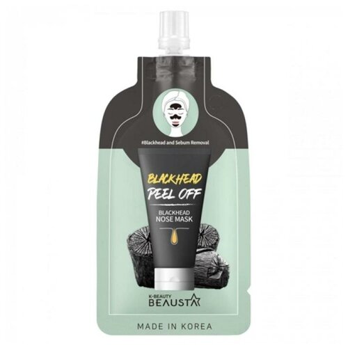 Beausta Маска для носа против чёрных точек Blackhead Nose Mask, 20 г, 15 мл beausta маска плёнка для носа против чёрных точек beausta blackhead nose mask 20 мл женский южная корея