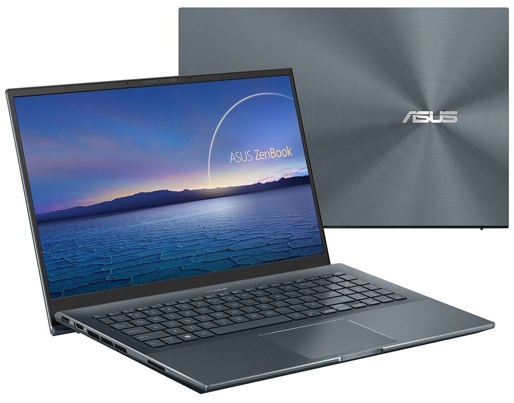 Ноутбук ASUS ZenBook Pro UX535LI-BO434R 15.6" IPS Intel Core i7 (2.2Ghz) / 16GB / 1TB SSD / GeForce GTX 1650Ti 4GB / Windows 10 Pro серый (90NB0RW1-M11220)