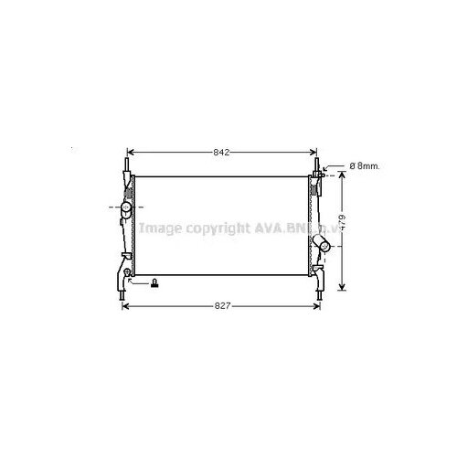 Радиатор системы охлаждения Ford Transit all 06 с AVA QUALITY COOLING FD2405