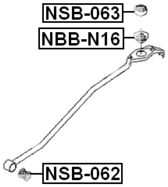 Втулка кулисы кпп Febest NSB-062