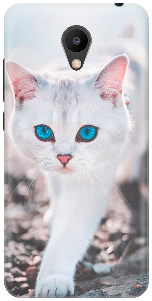 Силиконовый чехол на Meizu M6, Мейзу М6 с принтом "Голубоглазый кот"