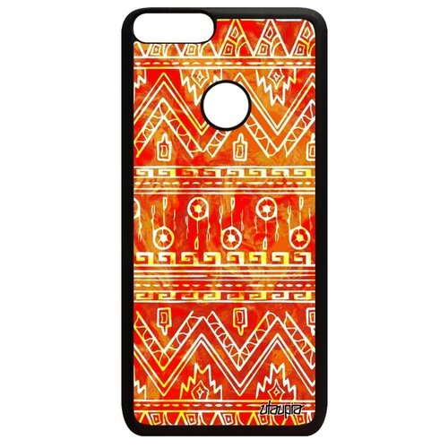 фото Чехол для смартфона // huawei p smart 2018 // "ацтекские мотивы" орнамент трайбл, utaupia, оранжевый