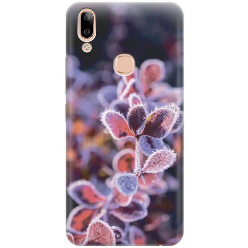 фото Силиконовый чехол на vivo y85 / v9 / виво у85 / в9 с принтом "иней на листочках gosso