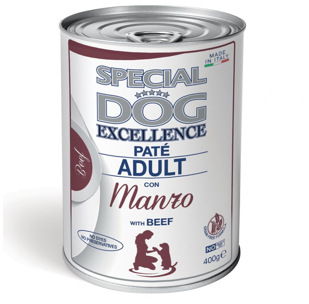 Корм для собак SPECIAL DOG EXCELLENCE Pate говядина банка 400г (упаковка - 24 шт)
