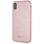 Чехол Guess для iPhone XS Max Iridescent Hard Rose gold - изображение