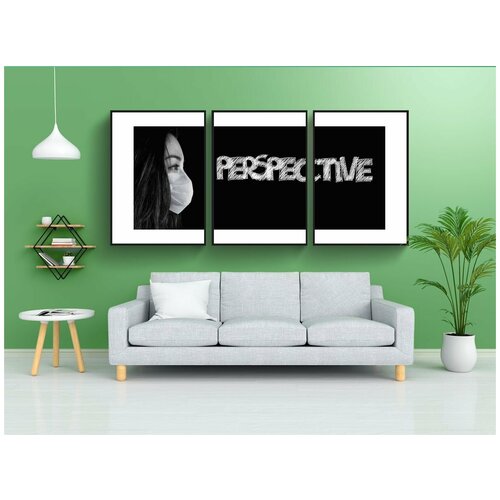 фото Набор модулных постеров для интерьера "корона, женщина, девочка" 60x90 см. в тубусе, без рамки lotsprints