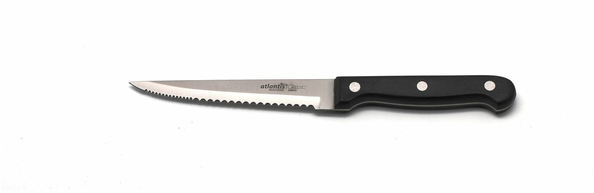 Нож для стейка "Atlantis", 11см, черный, 24308-SK