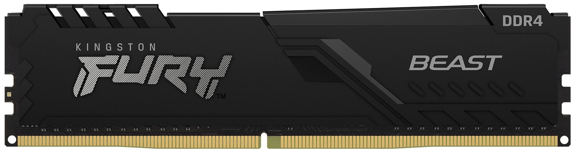 Оперативная память для компьютера Kingston FURY Beast Black DIMM 16Gb DDR4 2666 MHz KF426C16BB/16