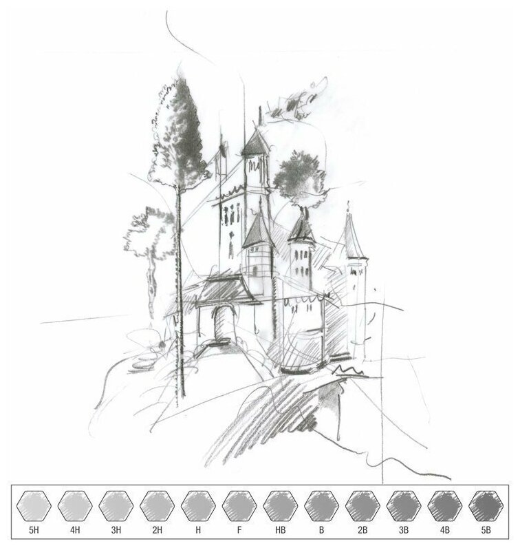 Карандаши чернографитовые Faber-Castell CASTELL® 9000 12 шт. - фото №4