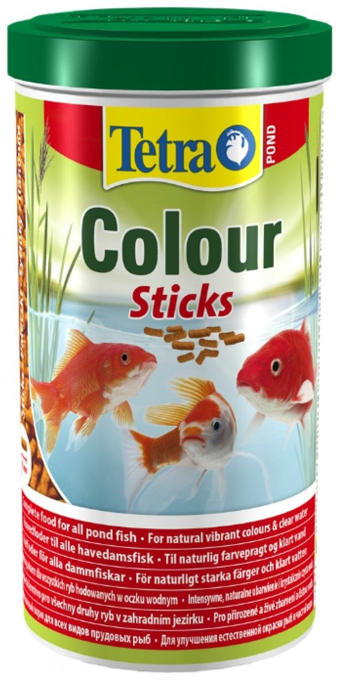 Корм для прудовых рыб Tetra Pond Wheatgerm Sticks 1 л, палочки, для кормления прудовых рыб при температурах ниже 10 градусов (2 шт)