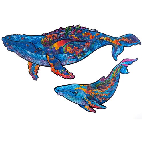 фото Деревянный пазл unidragon млечные киты ks 43х27 см, 268 дет.