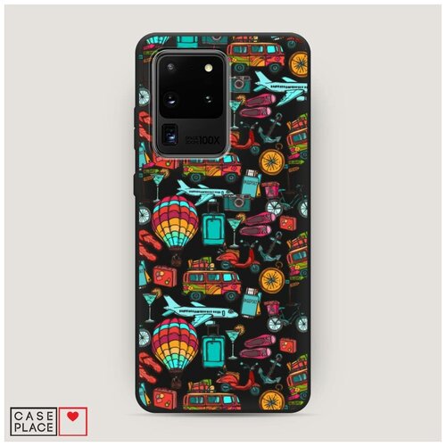фото Чехол силиконовый матовый samsung galaxy s20 ultra круговорот путешествий 3 case place