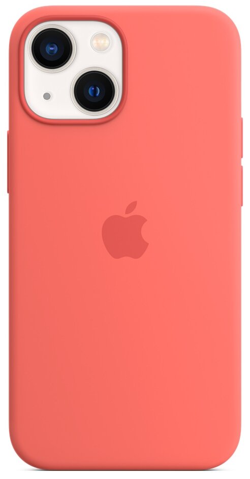 Чехол Apple MagSafe силиконовый для iPhone 13, розовый помело