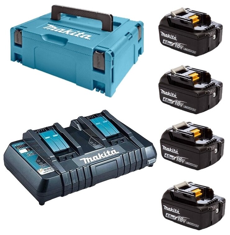 Набор аккумуляторных инструментов Makita MAKPAC PSK MKP2PM184 BL1840B + DC18RD