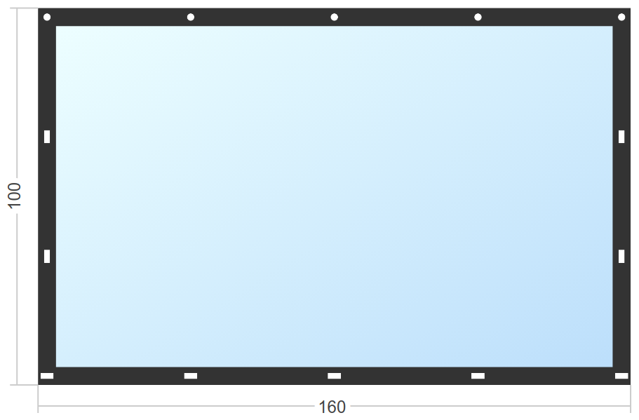 Мягкое окно Софтокна 160х100 см съемное, Скоба-ремешок, Прозрачная пленка 0,7мм, Черная окантовка, Комплект для установки - фотография № 3