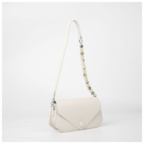 фото Мессенджер, отдел на клапане, длинный ремень, цвет молочный noname