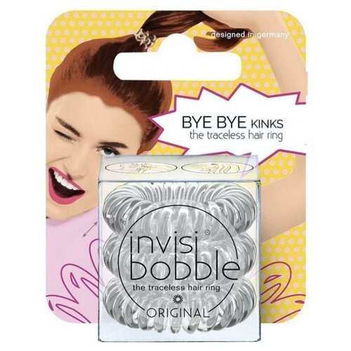 Резинка-браслет для волос invisibobble ORIGINAL Crystal Clear (с подвесом)