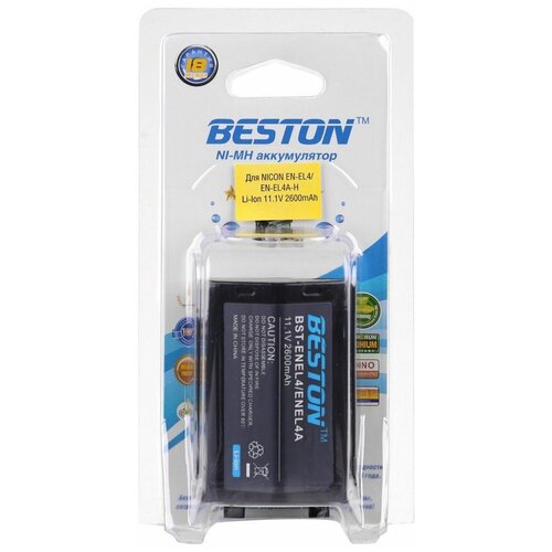 Аккумулятор для фотоаппаратов BESTON Nikon BST-EN-EL4/EN-EL4A-H, 11.1 В, 2600 мАч аккумулятор для фотоаппарата nikon en el4 en el4a en el4e