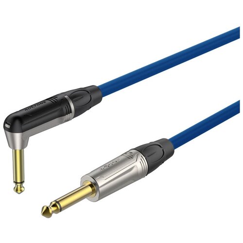 Кабель аудио 1xJack - 1xJack Roxtone TGJJ110-TBU/6 6.0m roxtone tgjj100 tbn 6 кабель инструментальный коричневый 7mm 2x6 3 mono jack 6м